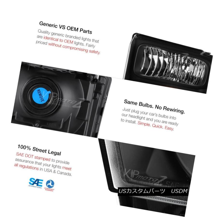 ヘッドライト 2005-2007 Ford F250 F350 F450 SuperDuty SDブラックフロントヘッドライトアセンブリペア 2005の画像