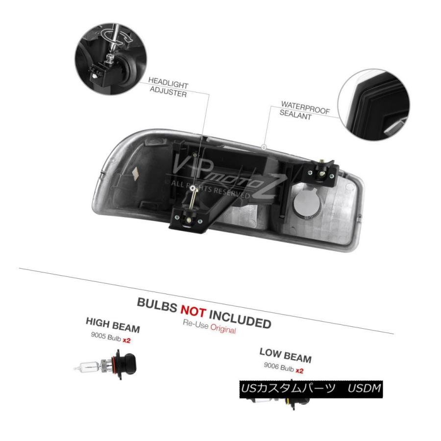 ヘッドライト 1999-2006 GMC Sierra 1500 2500 Yukon XLブラックヘッドライトバンパーランプ交換 1999-2006の画像