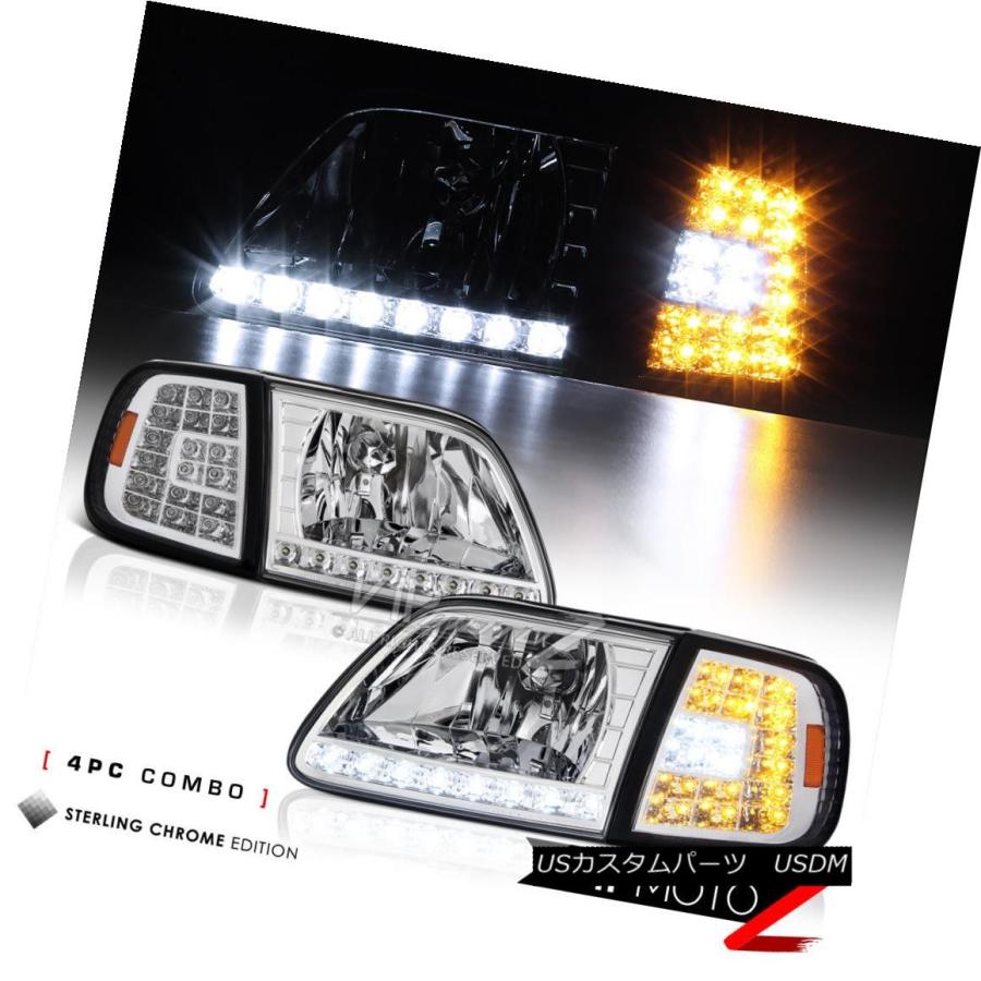 ヘッドライト 1997-2003フォードF150遠征クローム[3RD GEN] LED SMDコーナー信号ヘッドライト 1997-2003 Ford