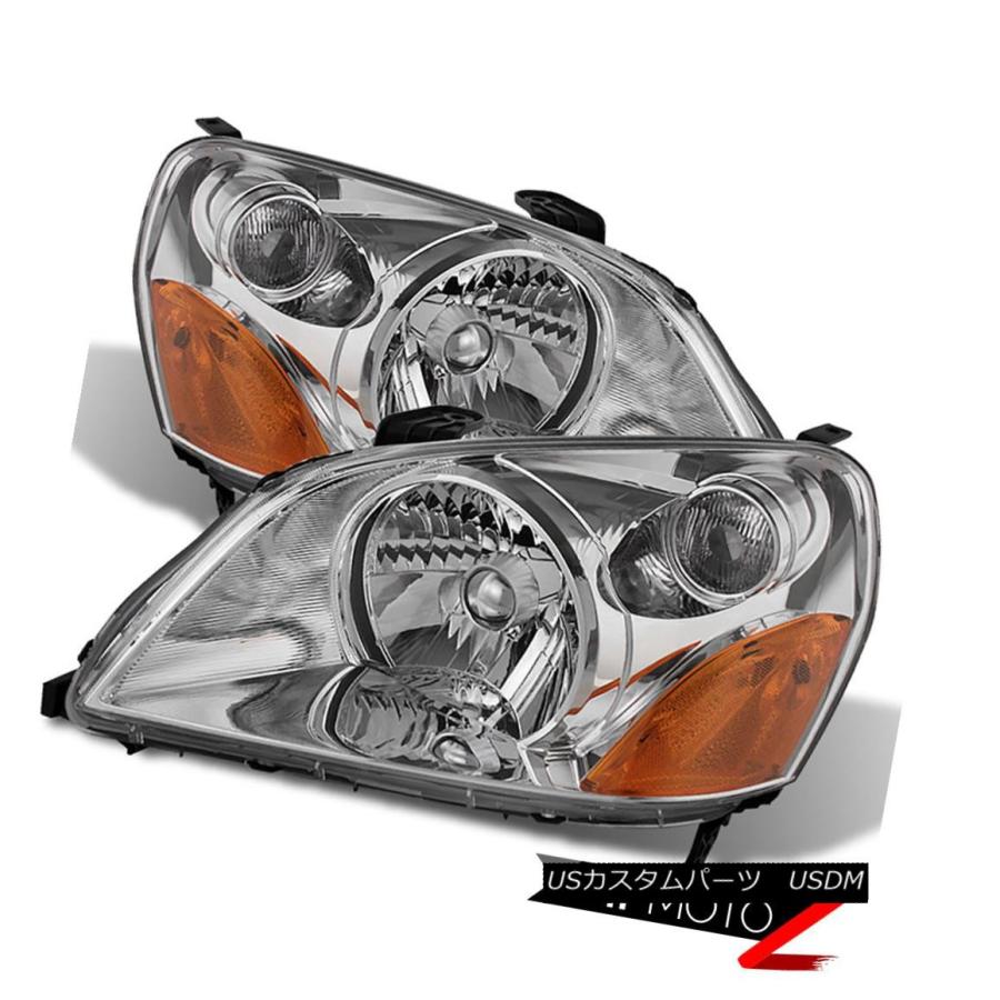 ヘッドライト 2003-2005 HondaパイロットEX LX SUVクロムLEFT RIGHTヘッドライトアセンブリペア 2003-2005 Ho