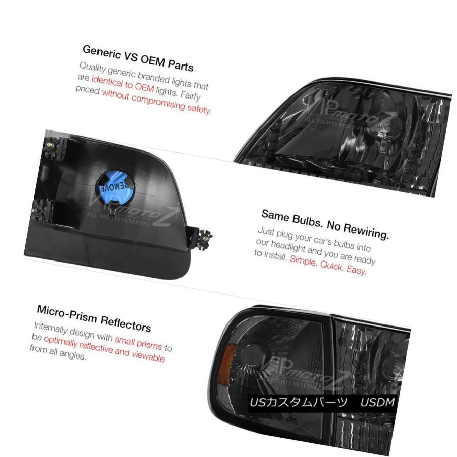 ヘッドライト L + RコーナーヘッドライトルーフストップLEDクリア1997-2003 Ford F150 Flareside Heritage Lの画像