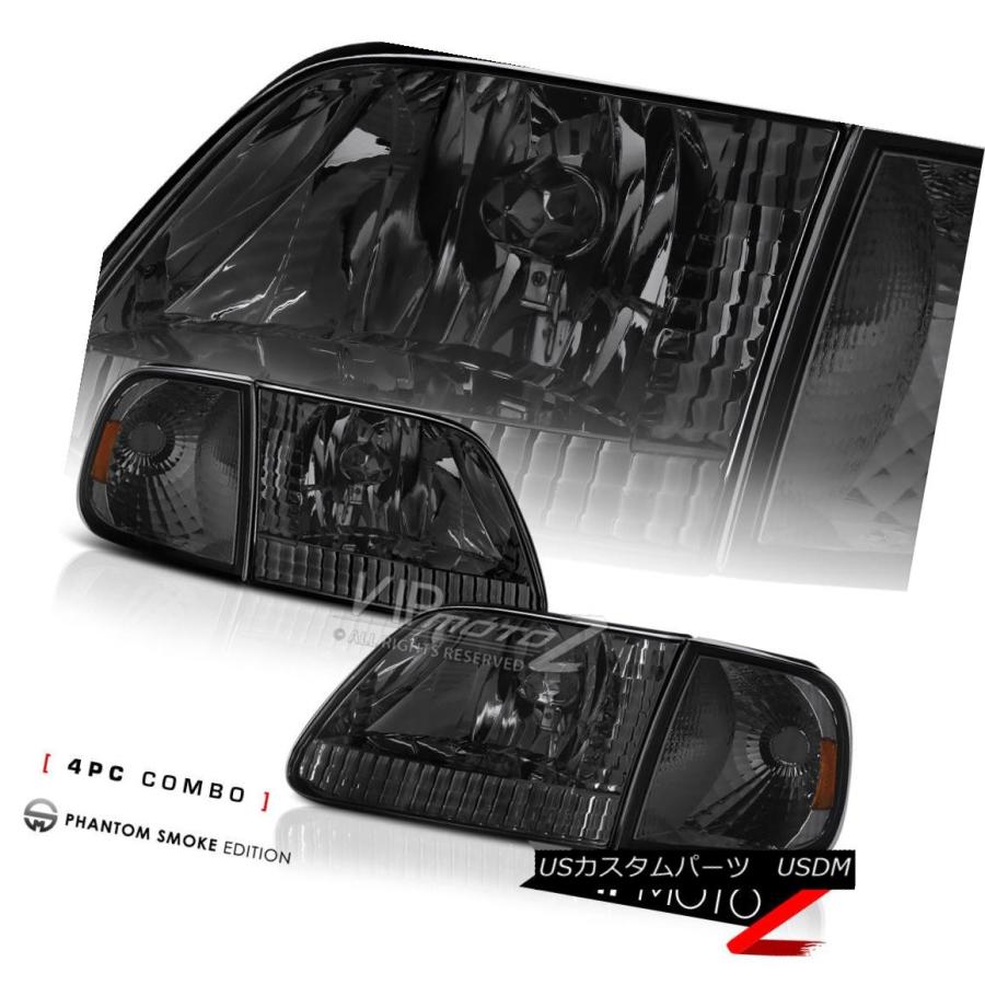 ヘッドライト スモークコーナー+ヘッドリッグ  htsユーロ第3ブレーキLED 1997-2003 Ford F150 Flaの画像
