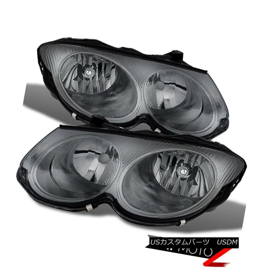 ヘッドライト 1999-2004 Chrysler 300M 300 MスモークフロントヘッドライトランプアセンブリPAIR NEW SET 1999