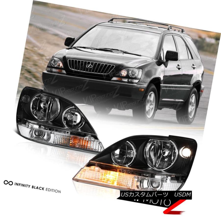 ヘッドライト 1999-2003レクサスRX300 FWD AWDブラックJDMスタイルフロントヘッドライトヘッドランプアセンブリ 1999-2003