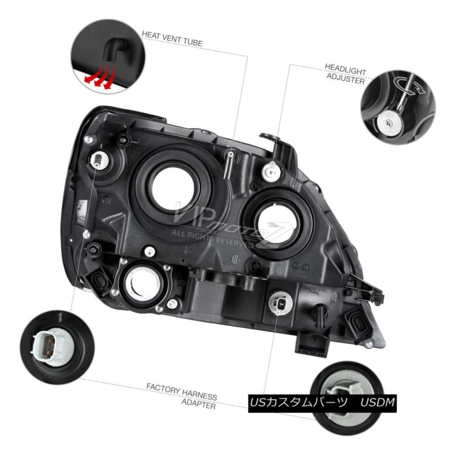 ヘッドライト 1999-2003レクサスRX300 FWD AWDブラックJDMスタイルフロントヘッドライトヘッドランプアセンブリ 1999-2003の画像