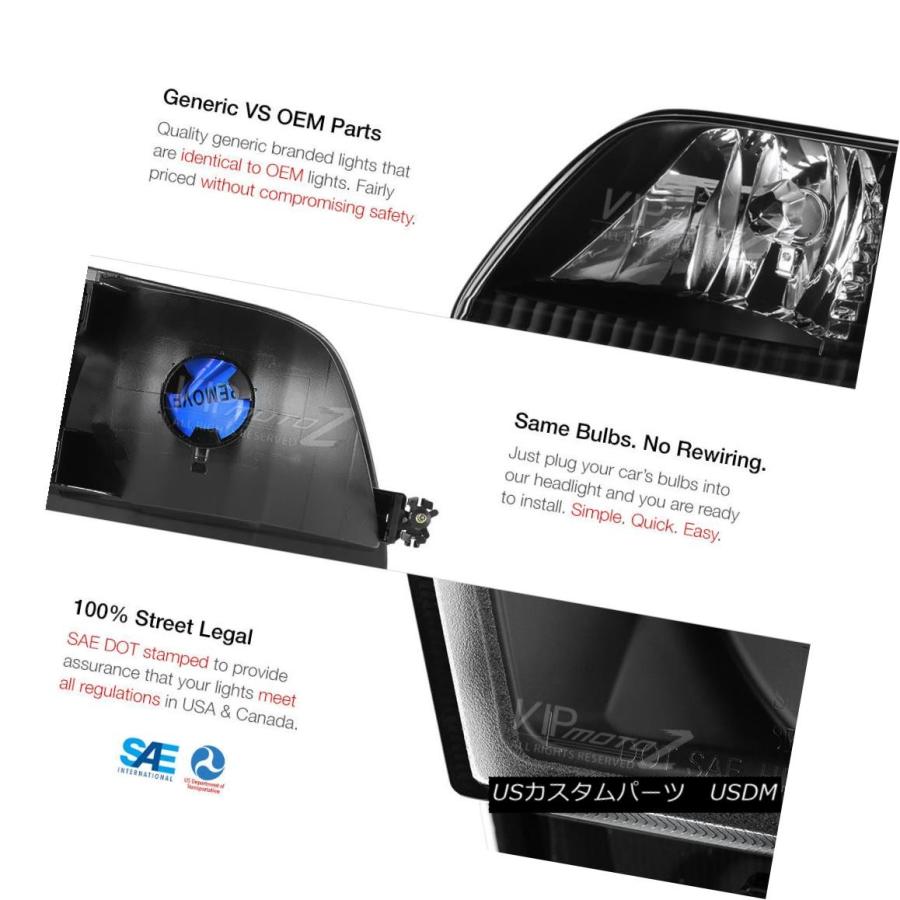 ヘッドライト 1997-2003フォードF150キングランチマットブラックヘッドライトコーナールーフブレーキカーゴLED 1997-2003 Fordの画像