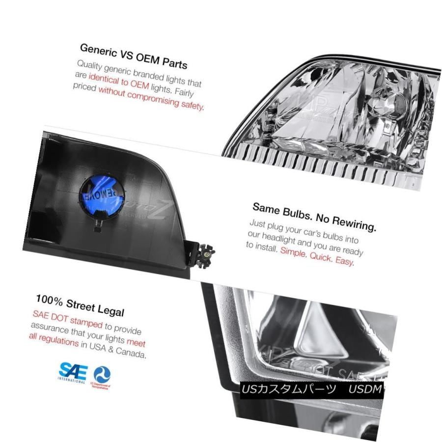 ヘッドライト クロームヘッドライトターンシグナルハイストップLED 1997-2003 F150 Flareside King Ranch Chromの画像