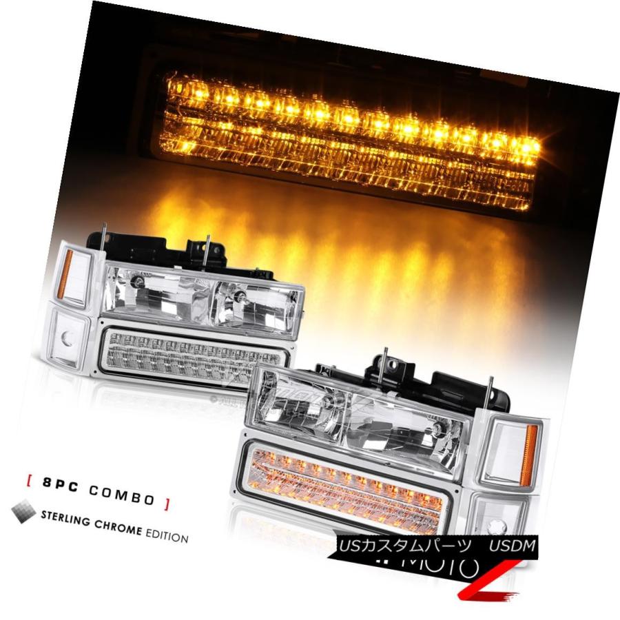 ヘッドライト 4PCSコンボ94-98 C / K C10 1500/2500/3500ピックアップクリアヘッドライト+ LEDパーキングランプ 4P