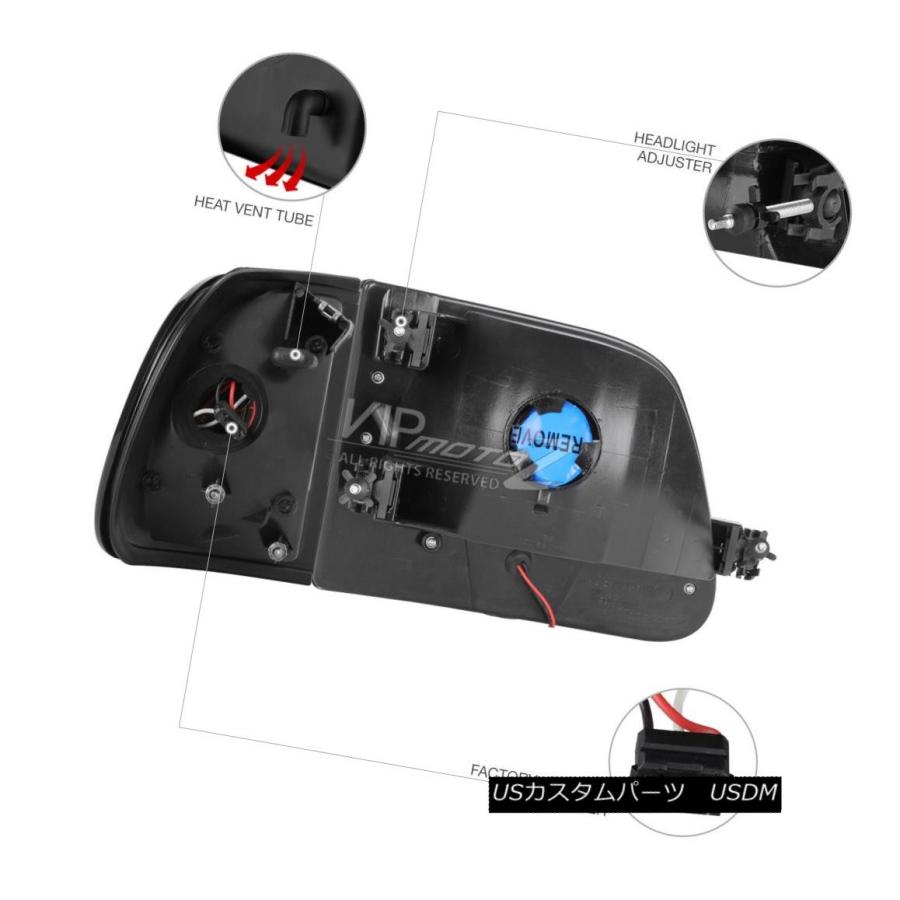 ヘッドライト SMOKE 1997-2003 FORD F150遠征SMD LED DRL電球コーナーヘッドライトLH + RH SMOKE 1997の画像