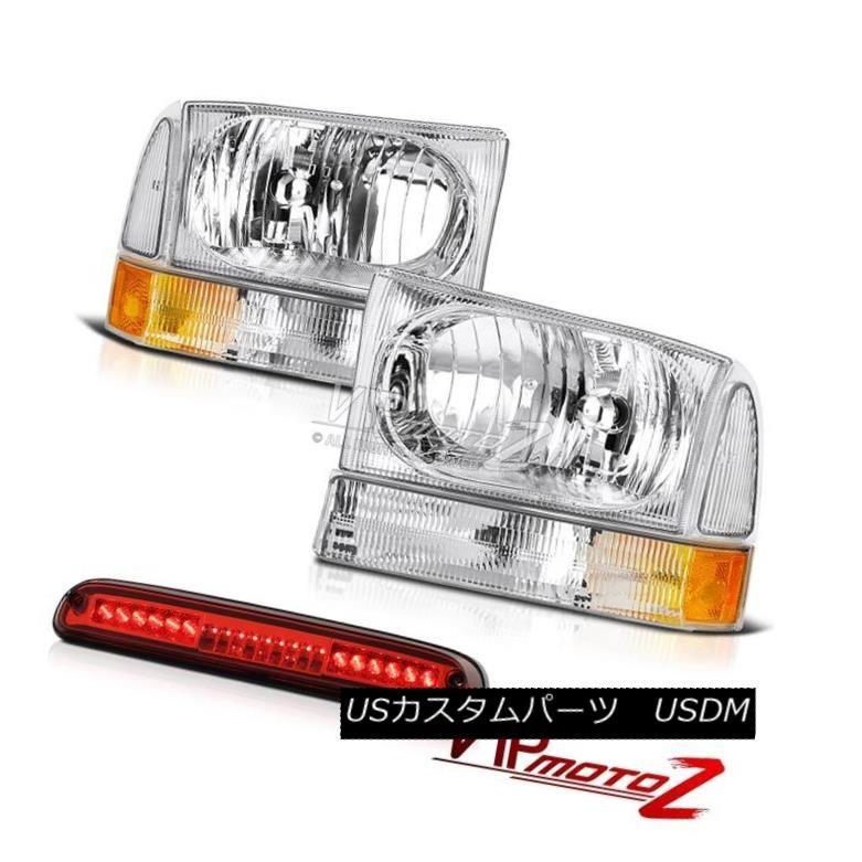 ヘッドライト 99 00 01 02 0304 F350 XLユーロクロームヘッドライト第3ブレーキワインレッドLEDカーゴ 99 00 01 02
