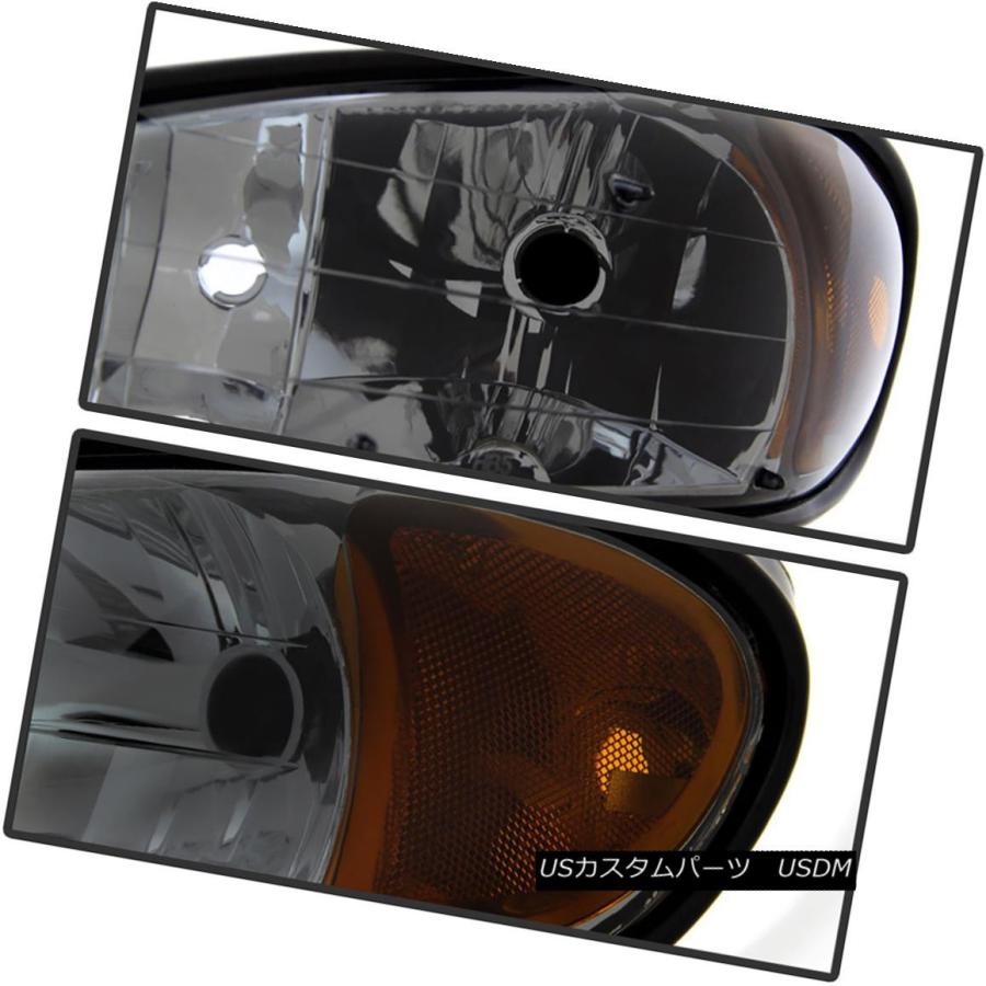 ヘッドライト 1999-2005 Pontiac Grand AM 2D / 4D [SMOKE]左利きヘッドライトヘッドランプアセンブリ 1999-の画像