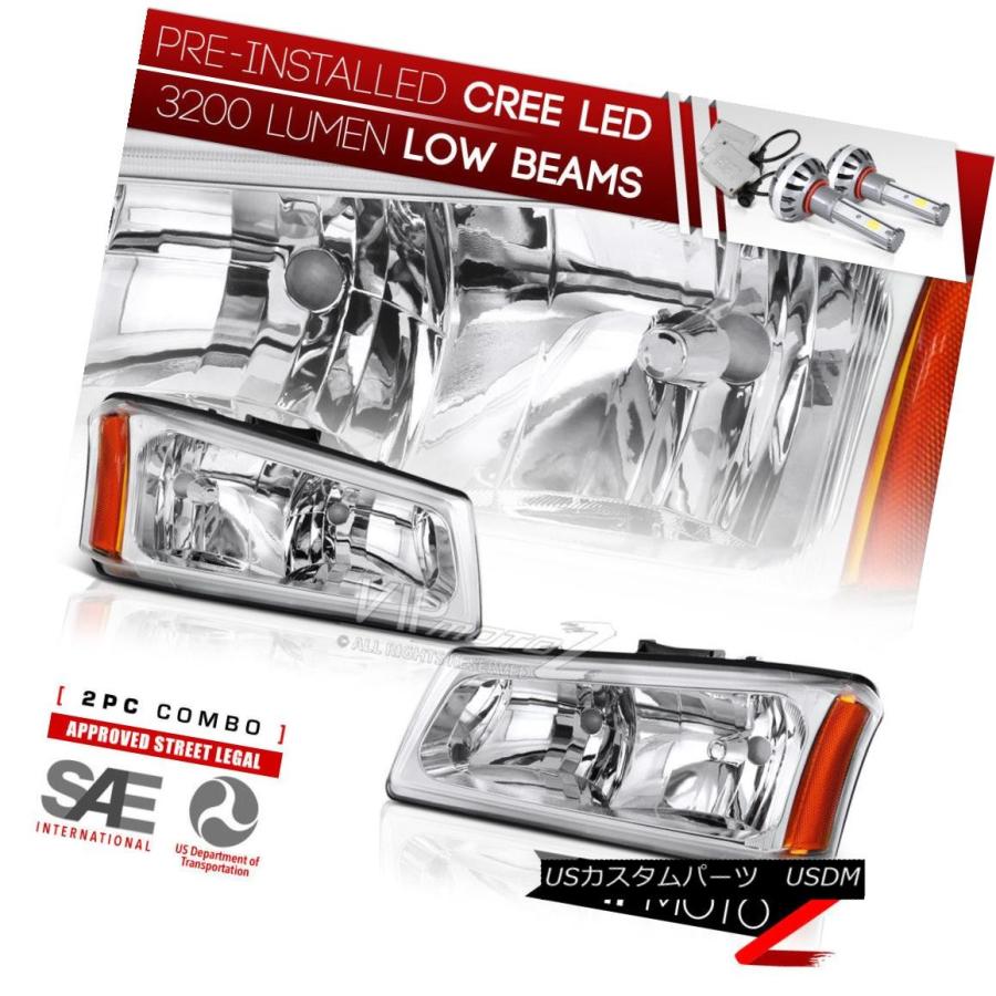 ヘッドライト {LEDインジケーター} 03-06シボレーシルバラードSSトラッククリアヘッドライトW /アンバー {BUILT-IN LED LOW