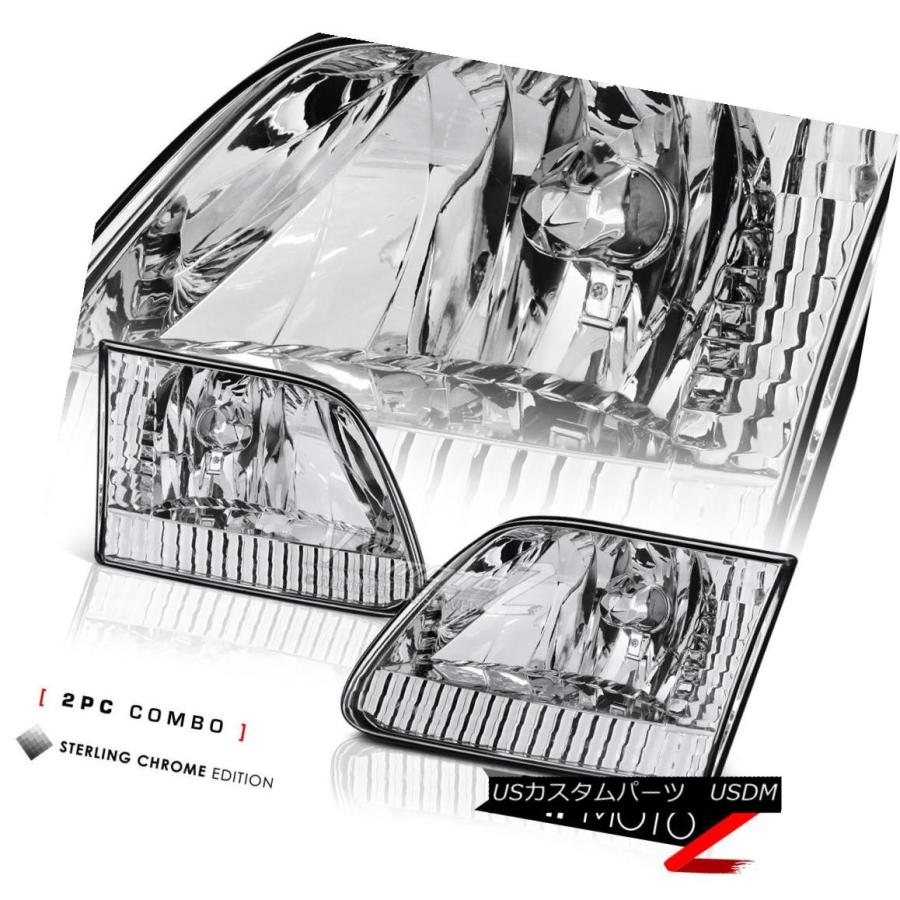 ヘッドライト スターリングクロムヘッドランプコーナーティント第3ブレーキLED 1997-2003 F150 Flareside SVT Sterliの画像