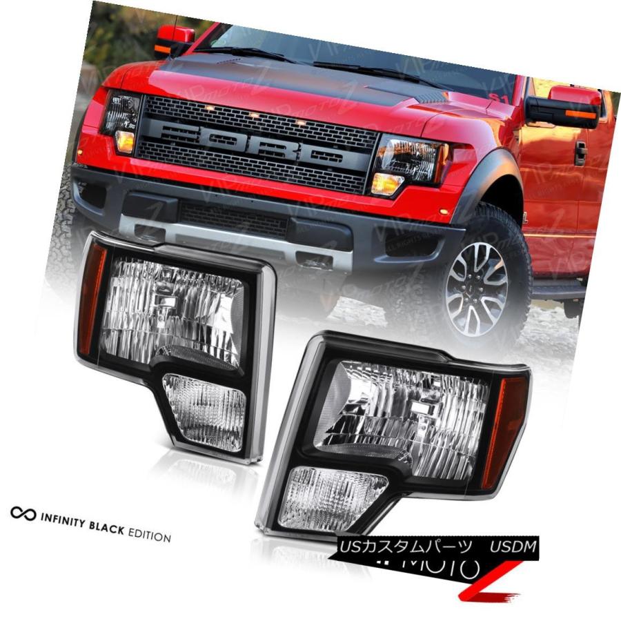 ヘッドライト 2009-2014 Ford F150トラックをピックアップするOEスタイルブラックヘッドライトランプ[LEFT + RIGHT] 20