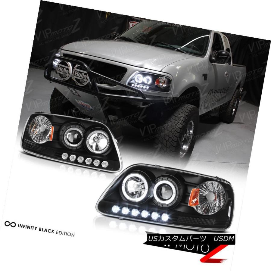 ヘッドライト 1997-2003フォードF150ロボブラックハローLED DRLプロジェクターヘッドライト97-02遠征 1997-2003 Ford