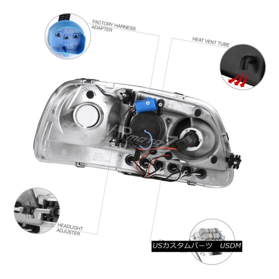 ヘッドライト 1997-2003フォードF150ロボブラックハローLED DRLプロジェクターヘッドライト97-02遠征 1997-2003 Fordの画像