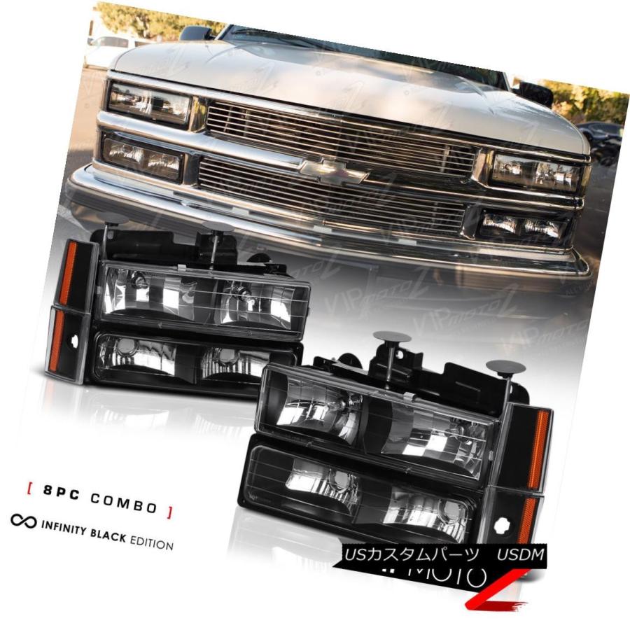 ヘッドライト 1992-1993 Chevy Blazer郊外1500 2500ブラックヘッドライトバンパーテールライトランプ 1992-1993 Cの画像