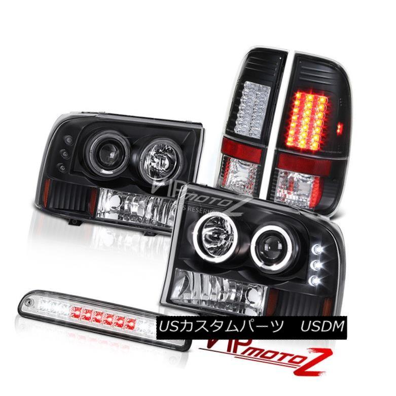 前照灯 黒いことDRL CCFL前照灯Halo Roof Stop LED Chrome 99 00 01 02 03 04 Ford F 車、バイク、自転車-その他ライト-自動車
