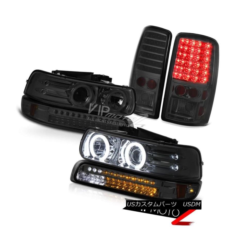 前照灯 00 01 02 03 04 05 06 Chevy Tahoe C.C.F.LスモークハローヘッドライトSMD LEDテールランプ 0 その他ライト-自動車