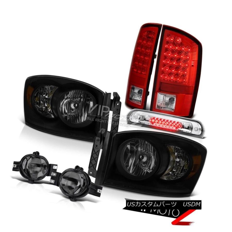 前照灯 07-08 Dodge Ram 1500 Wsヘッドライトフォグライトユーロクリアルーフブレーキランプレッドテール 07-08 Dodg 自動車-車、バイク、自転車