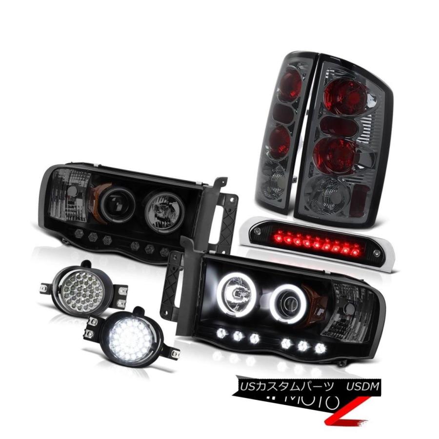 前照灯 02-05 Ram SRT-10 CCFLエンジェルアイヘッドライトスモークテールライトLEDフォグブレーキカーゴ 02-05 Ram 自動車-その他ライト
