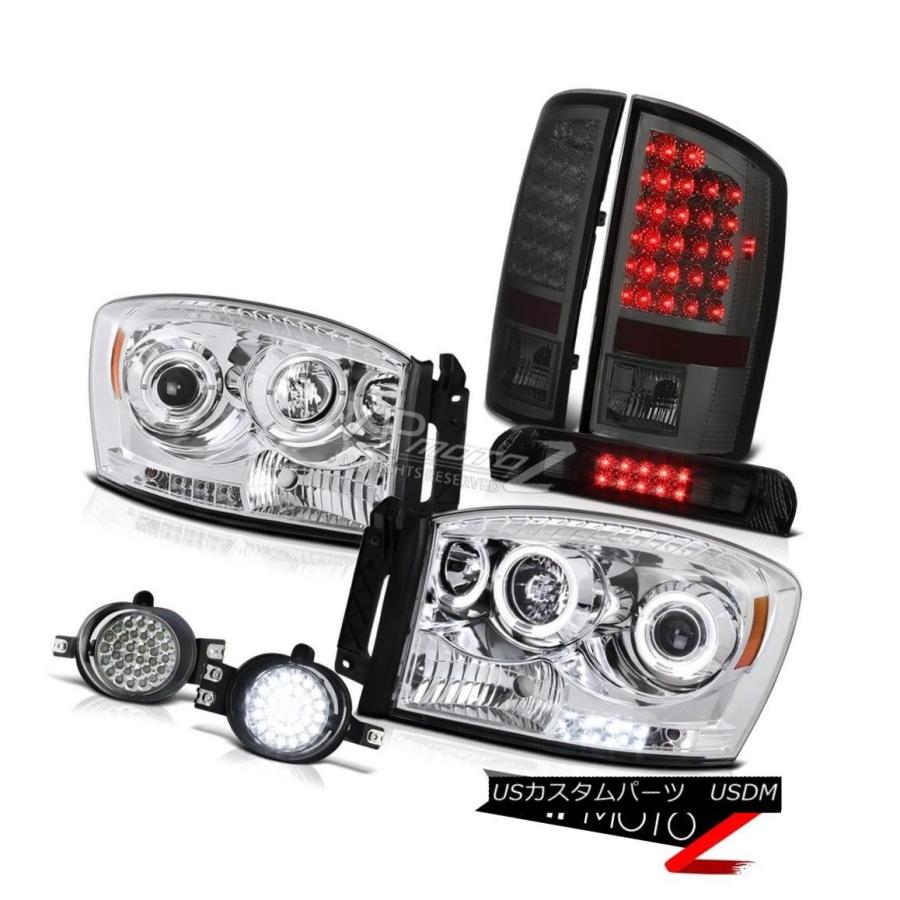 前照灯 ヘッドライトスモークL.E.D尾っぽ照明ランプFoglights Tinted 2007年第3回2008 Dodge Ram 2500 ヘリウム 自動車-ライト、レンズ-その他ライト