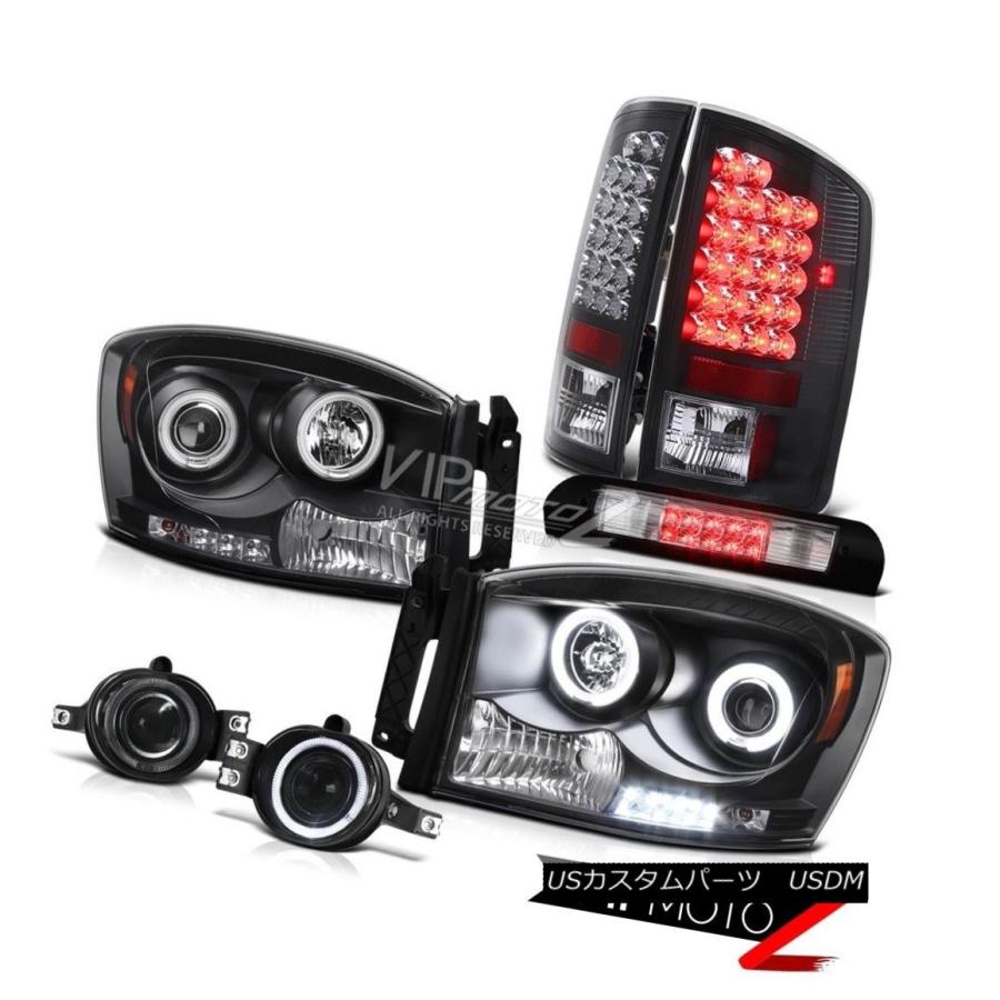 前照灯 人でなしの目CCFLヘッドライトブレーキテールライトスモークフォッグLED 2006 Dodge Ram WS Devil's Eye CC 車、バイク、自転車-自動車-ライト、レンズ