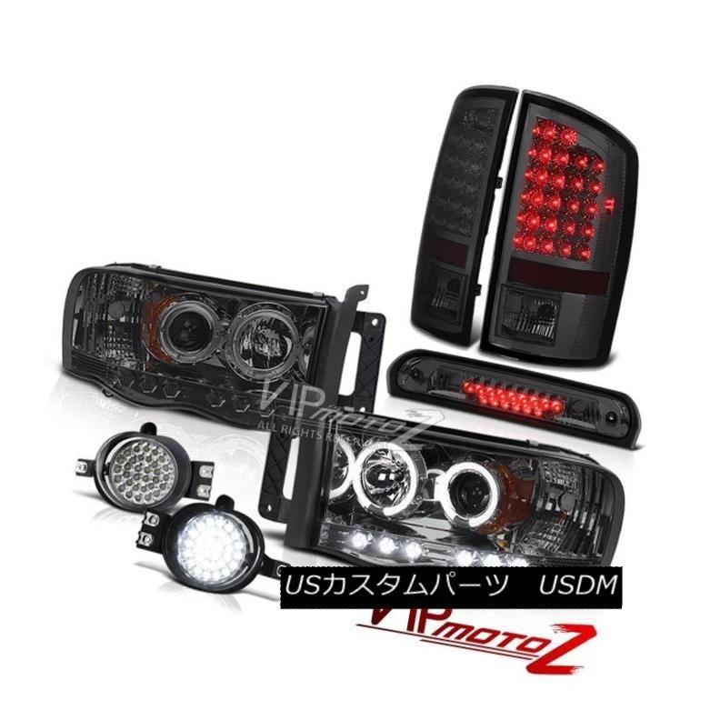 前照灯 02 03 04 05 Ram V8 Halo LEDヘッドランプテールライトティンテッドドライビングフォグ大屋根立ち留まる 02 03 04 ライト、レンズ-自動車