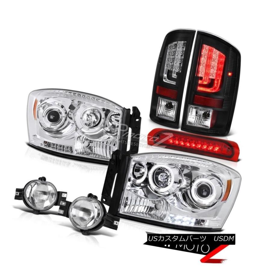 前照灯 07-08ダッジラム1500 WSテールライトヘッドランプフォグランプハイSTopランプデュアルヘイロー 07-08 Dodge Ram ライト、レンズ-その他ライト-自動車
