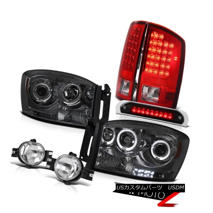 前照灯 2006 Ram 3500 Angel Eye天々照明ランプLEDテールライトレッドスターリングクロムフォグブレーキ 2006 Ram 3 車、バイク、自転車-自動車-その他ライト