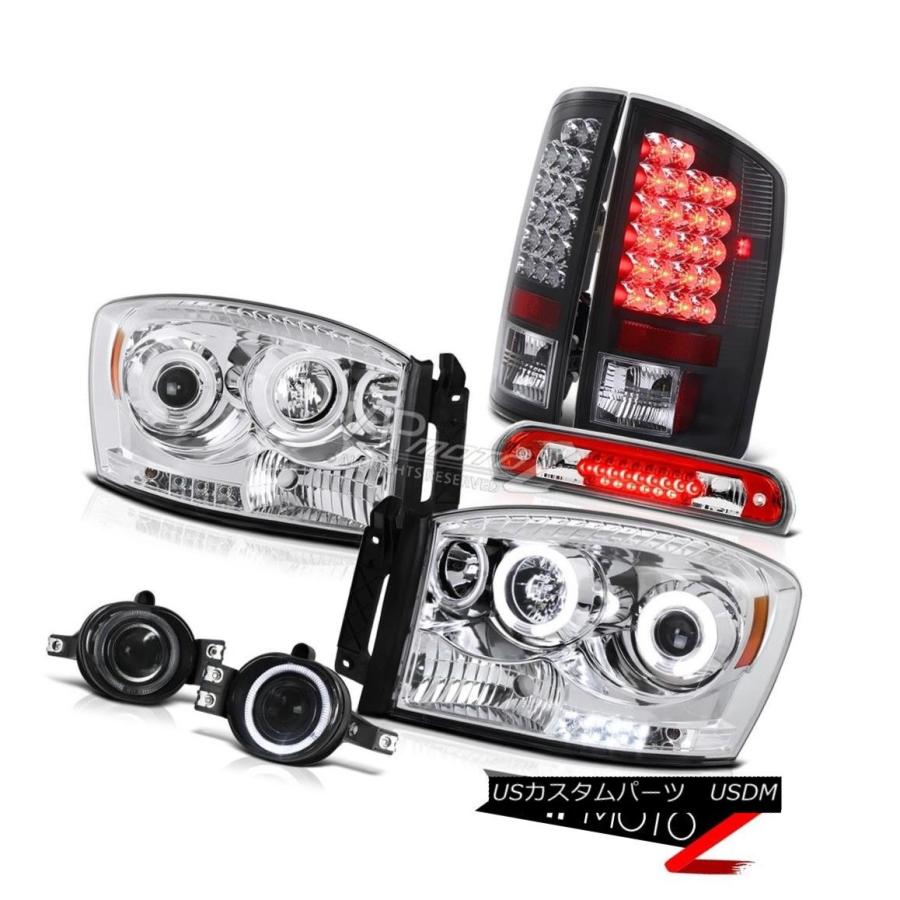 前照灯 ユーロCCFLリングヘッドランプSMDテールライトブラックフォッグルーフLED 2006 Dodge Ram 3500 Euro CCF 自動車-ライト、レンズ-その他ライト