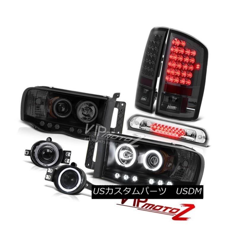 前照灯 2002-2005 Ram V8 CCFLヘッドライトスモークテールライトバンパーフォグルーフストップLED読みやすい 2002-2005 車、バイク、自転車-ライト、レンズ-その他ライト
