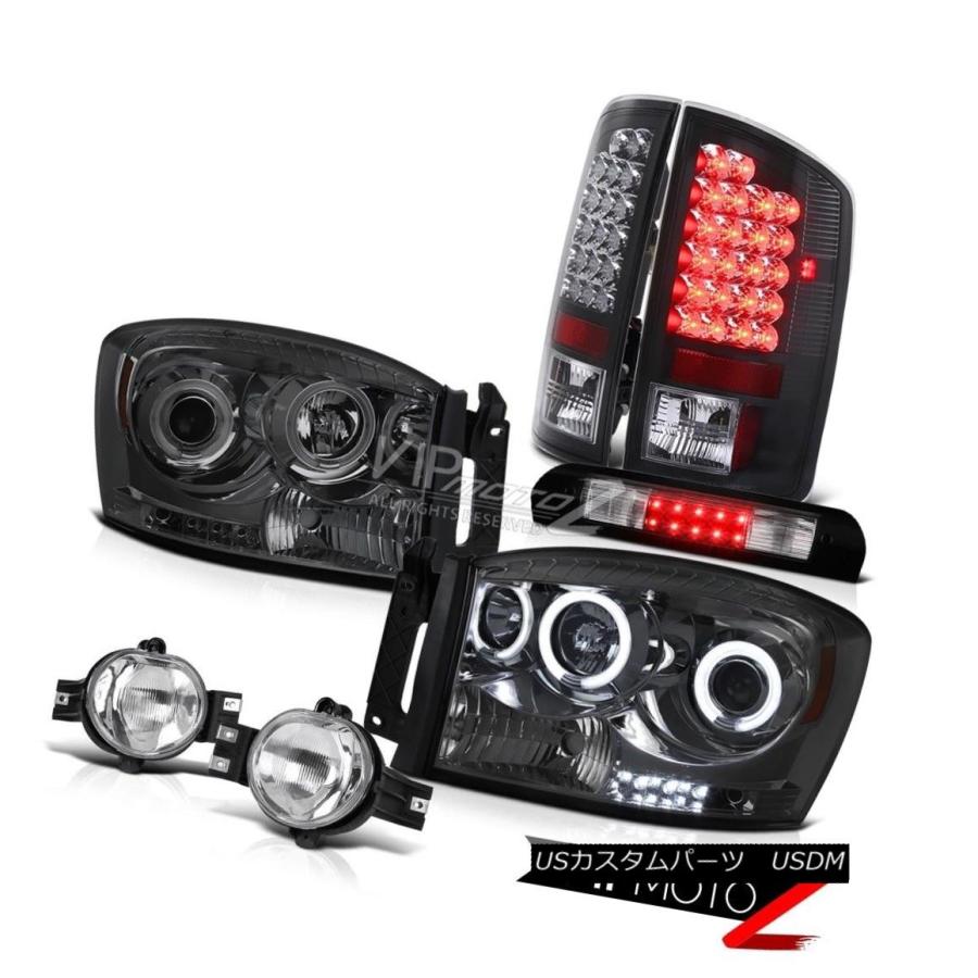 前照灯 06 Dodge Ram V6 [BRIGHTEST] CCFL Halo前照灯LEDテールランプクリスタルフォグルーフ 06 D 自動車-その他ライト