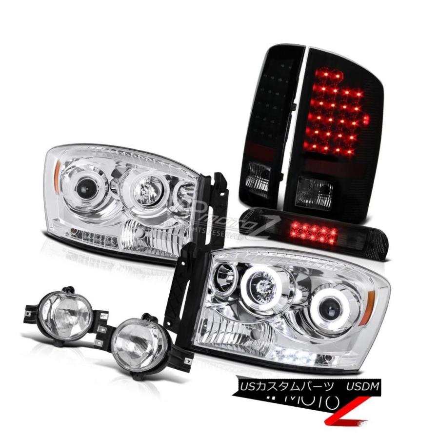 前照灯 2006 Dodge Ram読みやすいCCFL HaloヘッドライトティントLEDテールライトハイブレーキ 2006 Dodge Ram C 車、バイク、自転車-ライト、レンズ-その他ライト