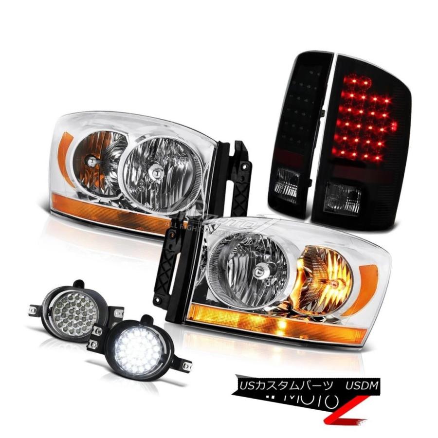 前照灯 07-08 Dodge Ram 1500 Wsユーロクリアヘッドライトフォグランプやる瀬ない煙尾っぽ打ちきり 07-08 Dodge Ram その他ライト-自動車-ライト、レンズ