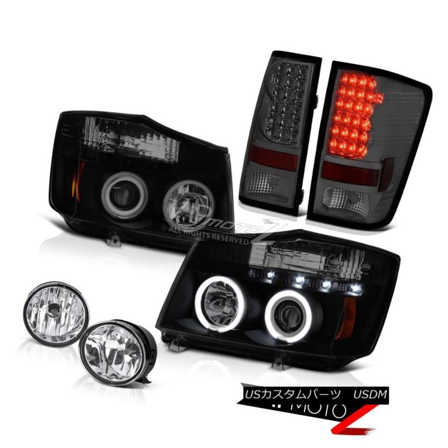 前照灯 2004?2015年09 10 11 Titan SV CCFL HaloヘッドライトスモークLEDテールライトフォグ For 2004 自動車-ライト、レンズ