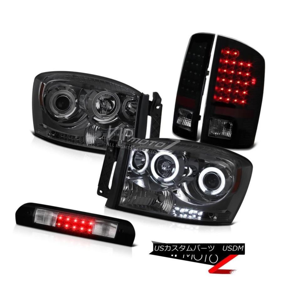 前照灯 CCFLテクニカルヘッドライトSinister Black LED燈台第3積貨委託貨物2007-2008 Dodge Ram CCFL Tech その他ライト-自動車
