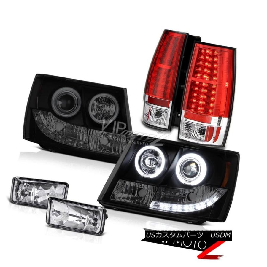 前照灯 2007  -  14年シボレー都市近郊部LT LTZ CCFLハローリムヘッドライトLEDテールライトレッドフォグライト 2007-14 C 車、バイク、自転車-自動車-ライト、レンズ