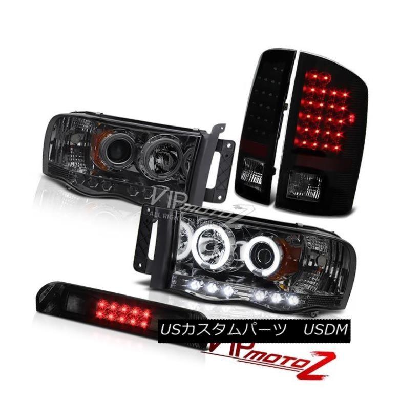 前照灯 CCFLリムヘッドライトスモークLEDテールランプThird Brake Cargo 2002-2005 Ram 3500 CCFL R その他ライト-ライト、レンズ