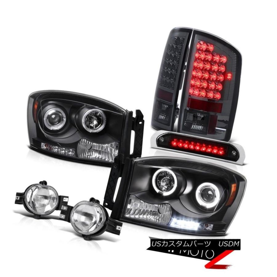前照灯 06 Ram V6黒いこと前照灯SMD HaloテールランプLED Tinted Driving Fog Roof Stop 06 自動車-その他ライト