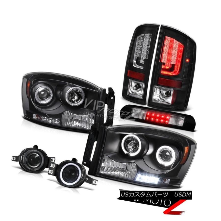 前照灯 2006 Ram 3.7L Inky BlackテールライトヘッドライトフォグハイSTop Lampネオン熱電子管LED 2006 Ra ライト、レンズ-自動車