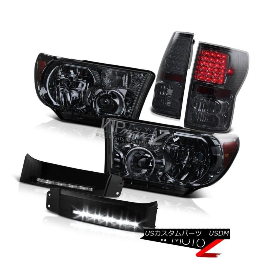 前照灯 2007-2013 Tundra V8 Crew Max TINTED天々照明ランプLED煙テールランプDRLフォグランプ 2007-20 自動車-車、バイク、自転車