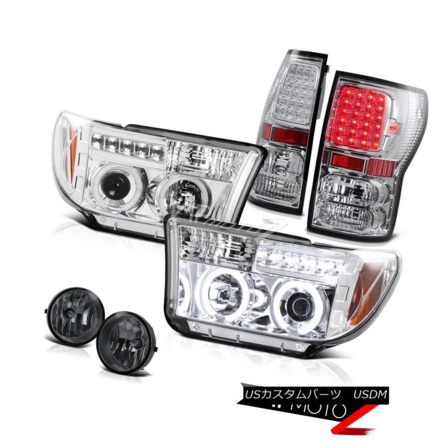 前照灯 07-2013 Toyota Tundra CCFL Halo映写機前照灯+ Ledテールランプ+ Fog照明ランプ 07-2 ライト、レンズ-その他ライト