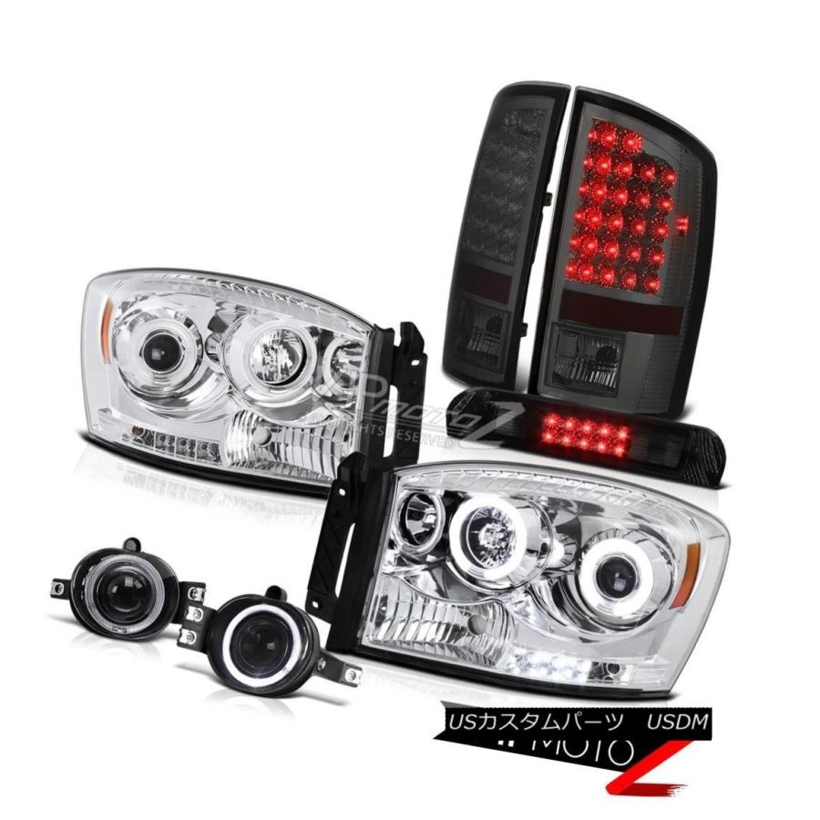 前照灯 Halo DRL前照灯テールランプ蒸気霧大屋根ブレーキカーゴLED 2006 Dodge Ram Halo DRL Headlight その他ライト-自動車