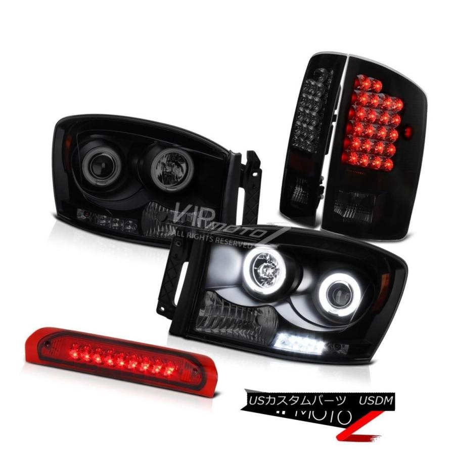 前照灯 エンジェルアイヘッドランプL.E.DリアテールライトハイストップLEDラムヘミ5.7L SLT 07 08 Angel Eye Head その他ライト-車、バイク、自転車-ライト、レンズ