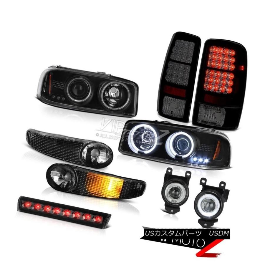 前照灯 CCFL HaloヘッドライトパーキングスモークLED打ちきり照明ランプFogLamp 3rd 01-06ユーコンデナリ CCFL Halo 車、バイク、自転車-ライト、レンズ
