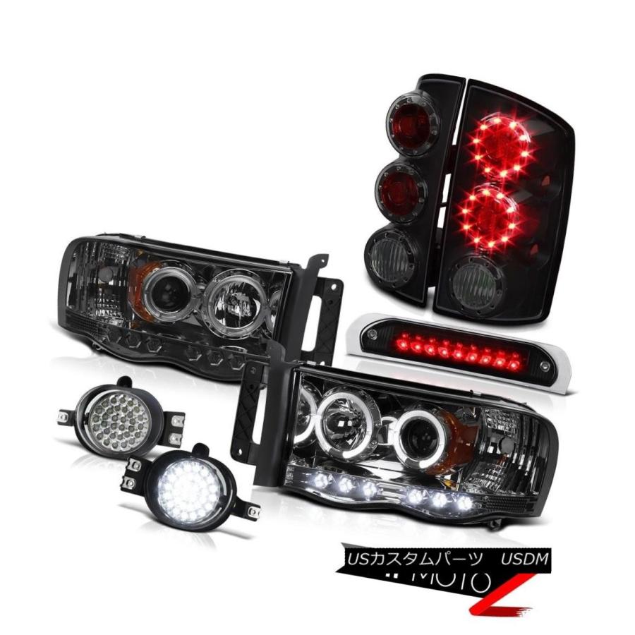前照灯 2002-2005 Ram V8エンジェルアイヘッドライトLEDタイルランプドライビングフォグ第3打ちきり積貨委託貨物 2002-2005 Ra ライト、レンズ-自動車