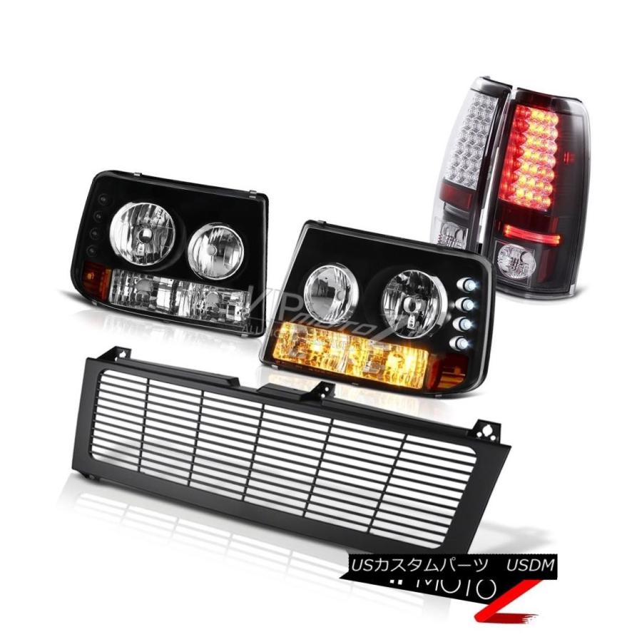 前照灯 パーキング場ヘッドランプライトLED白熱電球テールランプブラックグリル1999-2002 Silverado WT Parking Headlam その他ライト-車、バイク、自転車
