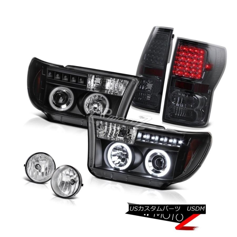 前照灯 L + R CCFLハロープロジェクターヘッドライト+ Ledテールランプ+ Fog照明ランプ07-13 Tundra SR5貨物自動車 L+ 自動車-ライト、レンズ