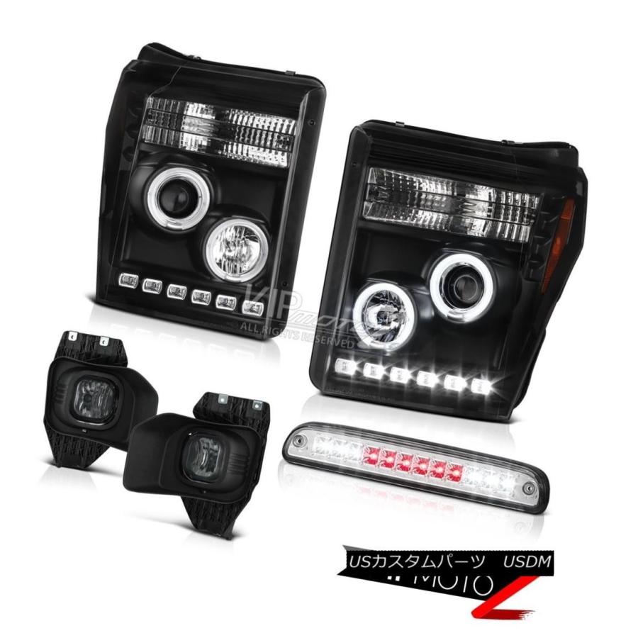 前照灯 2011-2016 F250 6.7Lクロームハイストップランプフォグライトナイトホークブラックヘッドライト 2011-2016 F25 ライト、レンズ-車、バイク、自転車-自動車